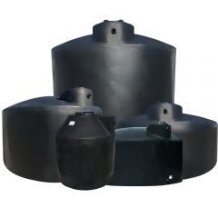 6100 Gallon Black Vertical Plastic Storage Tank
