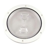 6'' Inspection Lid - White Collar, Clear Lid