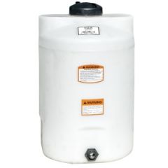 25 Gallon White Vertical Plastic Storage Tank