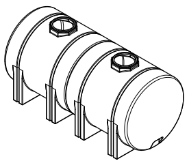1800 Horizontal Leg Tank (w/ sump)