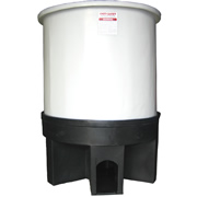 350 Gallon Cone Bottom Open Top Tank w/ Poly Stand